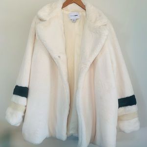 Fashion Nova White Faux Fur Coat